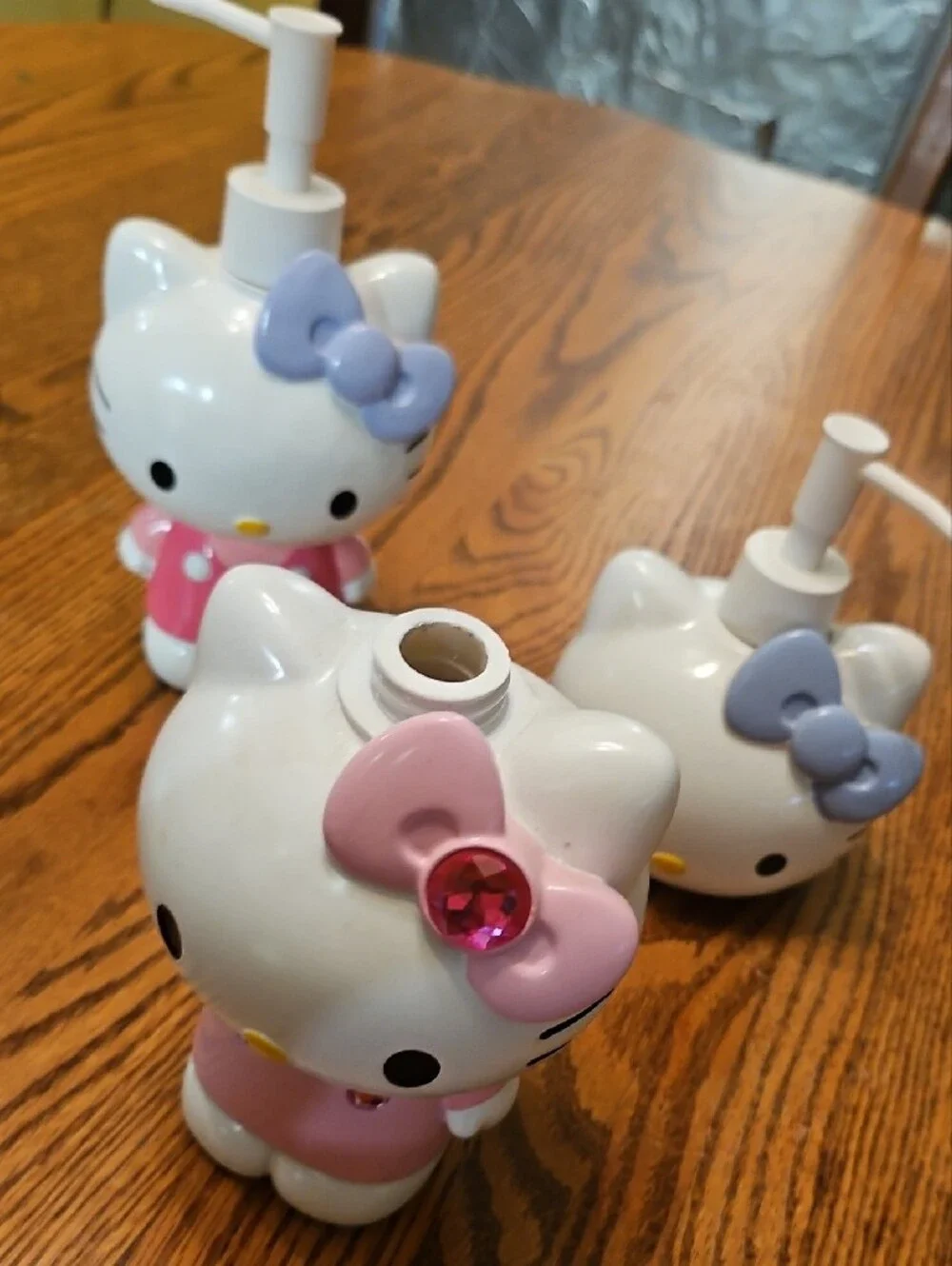 Hello Kitty Pink and Lavender Soap Dispensers Set